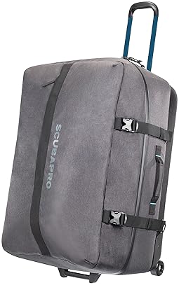 Scubapro Definition Roll 130 Wheeled Duffle Dive Bag for Scuba Diving Gear in Two-Tone Gray Fabric