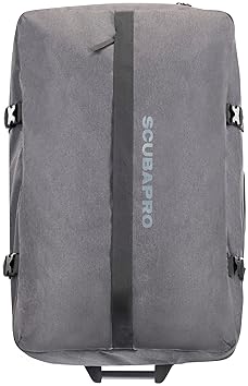 Scubapro Definition Roll 130 Wheeled Duffle Dive Bag for Scuba Diving Gear in Two-Tone Gray Fabric