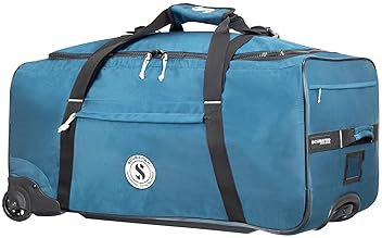 Scubapro Sport 105 Wheeled Dive Bag - Denim Blue, Telescopic Handle, Duffel Straps