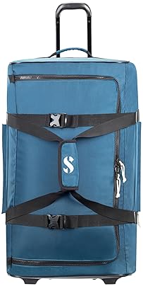 Scubapro Sport 105 Wheeled Dive Bag - Denim Blue, Telescopic Handle, Duffel Straps