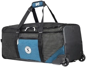 Scubapro  Sport Mesh 'N Roll 100 Wheeled Dive Bag - Denim Blue - Scuba Diving Gear.