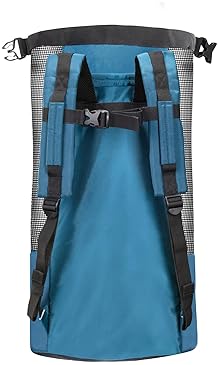 Scubapro Sport 65 Mesh Dive Bag for Snorkeling and Scuba Diving in Denim Blue - Roll Top Closure & Side Zipper