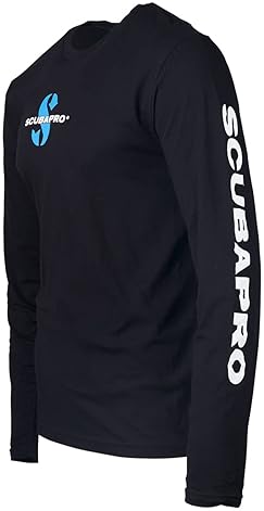 Scubapro Men's Black Long Sleeve Tee - Diving Apparel for Men