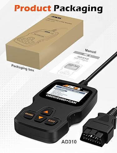 ANCEL AD310 OBD2 Scanner - Read & Clear Car Engine Fault Codes (Black)
