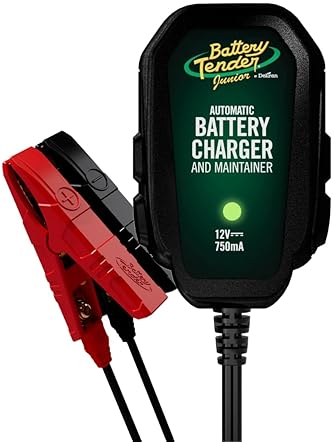 Deltran 12V Battery Tender Junior Charger & Maintainer for Motorcycle & ATVs - Smarter Than Trickle Charger - 021-0123
