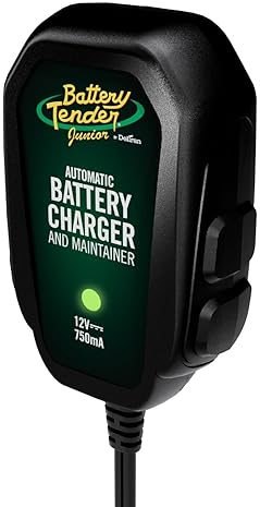 Deltran 12V Battery Tender Junior Charger & Maintainer for Motorcycle & ATVs - Smarter Than Trickle Charger - 021-0123