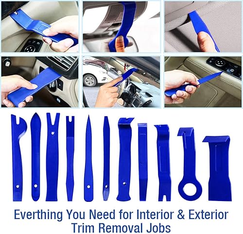 BYNIIUR Trim Removal Tool Set for Auto Clips & Fasteners, Blue