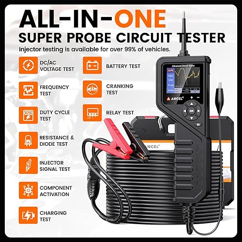 ANCEL PB600 Automotive Power Circuit Probe Tester Kit - Multimeter/Oscilloscope, 30FT Cable