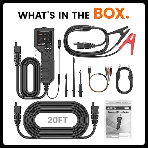ANCEL PB600 Automotive Power Circuit Probe Tester Kit - Multimeter/Oscilloscope, 30FT Cable