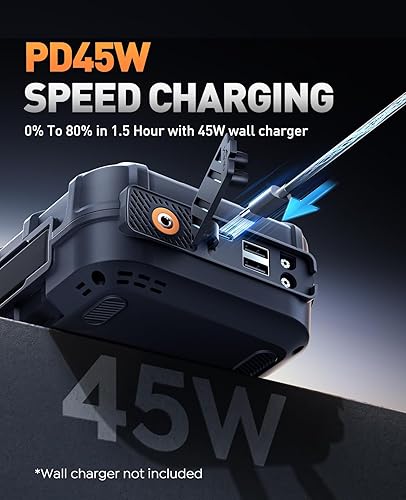 BuTure 10-in-1 Portable Car Battery Jump Starter with Air Compressor - 8000A, 160 PSI, Charger - Gas & Diesel, Jumper Cables, Gloves, Lights