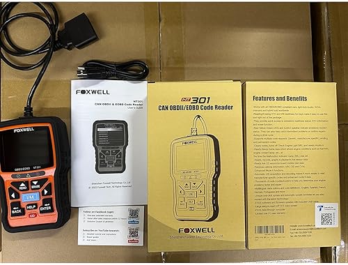 FOXWELL Professional Mechanic OBD2 Scanner FOXWELL NT301 for Check Engine Light - Live Data Diagnostic Tool