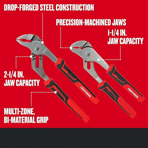 CRAFTSMAN 8 & 10" Groove Joint Pliers Set (2-Piece, CMHT82547)