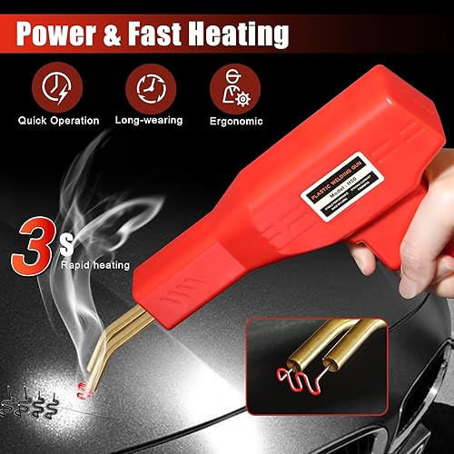 ATOLS Plastic Welder Kit with 1000 Staples for Car Bumper Repair