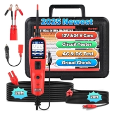 Autel PowerScan PS100 Circuit Tester 2.0, 12-24V Probe Tool w/ 20ft Cable - Automotive Electrical Finder