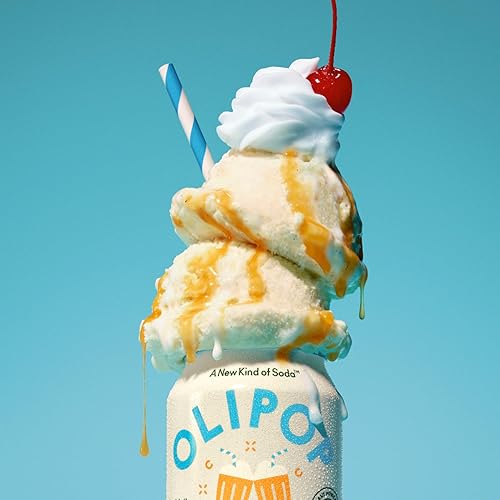 OLIPOP Prebiotic Soda Pop, GMO-Free, 12oz (12 Cans) Vegan