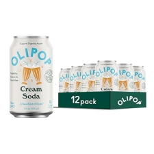 OLIPOP Prebiotic Soda Pop, GMO-Free, 12oz (12 Cans) Vegan