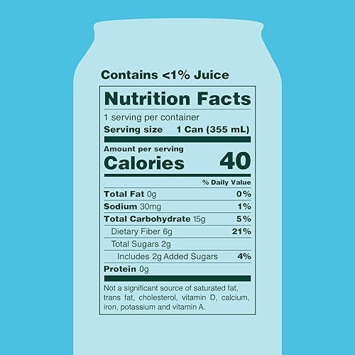 OLIPOP Prebiotic Soda Pop, GMO-Free, 12oz (12 Cans) Vegan