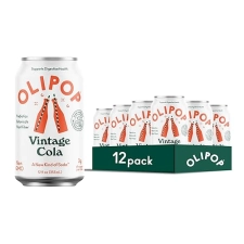 OLIPOP Vintage Cola Prebiotic Soda - 12oz (12-Cans), Gluten-Free, Vegan, GMO-Free