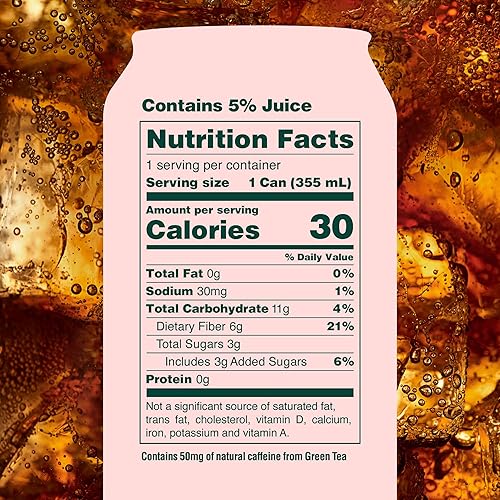 OLIPOP Vintage Cola Prebiotic Soda Pack - Gluten-Free, Vegan, GMO-Free, 12oz (12 Cans)