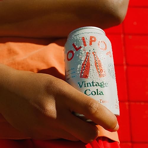 OLIPOP Vintage Cola Prebiotic Soda Pack - Gluten-Free, Vegan, GMO-Free, 12oz (12 Cans)