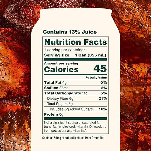 OLIPOP Cherry Cola Prebiotic Soda Pantry Pack - Gluten-Free, Vegan, 12oz (12-Cans)