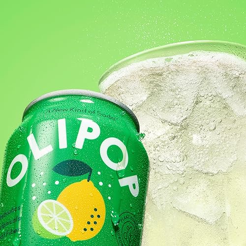 OLIPOP Lemon Lime Prebiotic Soda Pantry Pack - 12oz (12-Cans)