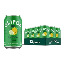 OLIPOP Lemon Lime Prebiotic Soda Pantry Pack - 12oz (12-Cans)