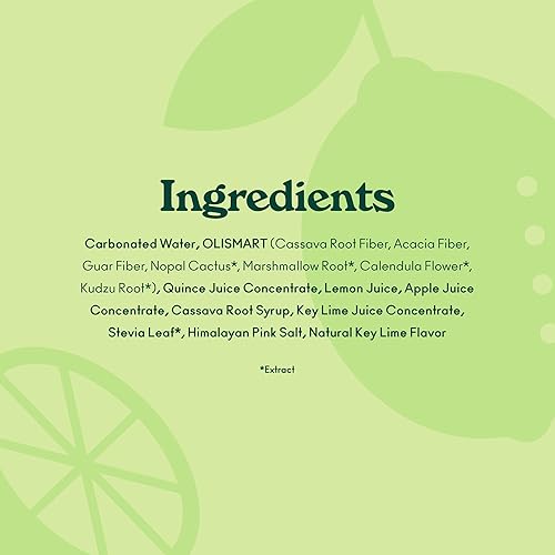 OLIPOP Lemon Lime Prebiotic Soda Pantry Pack - 12oz (12-Cans)