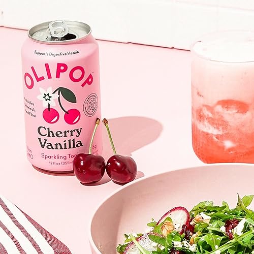 OLIPOP Cream Soda Prebiotic Soda, 12oz (12-Cans), Gluten-Free, Vegan, GMO-Free