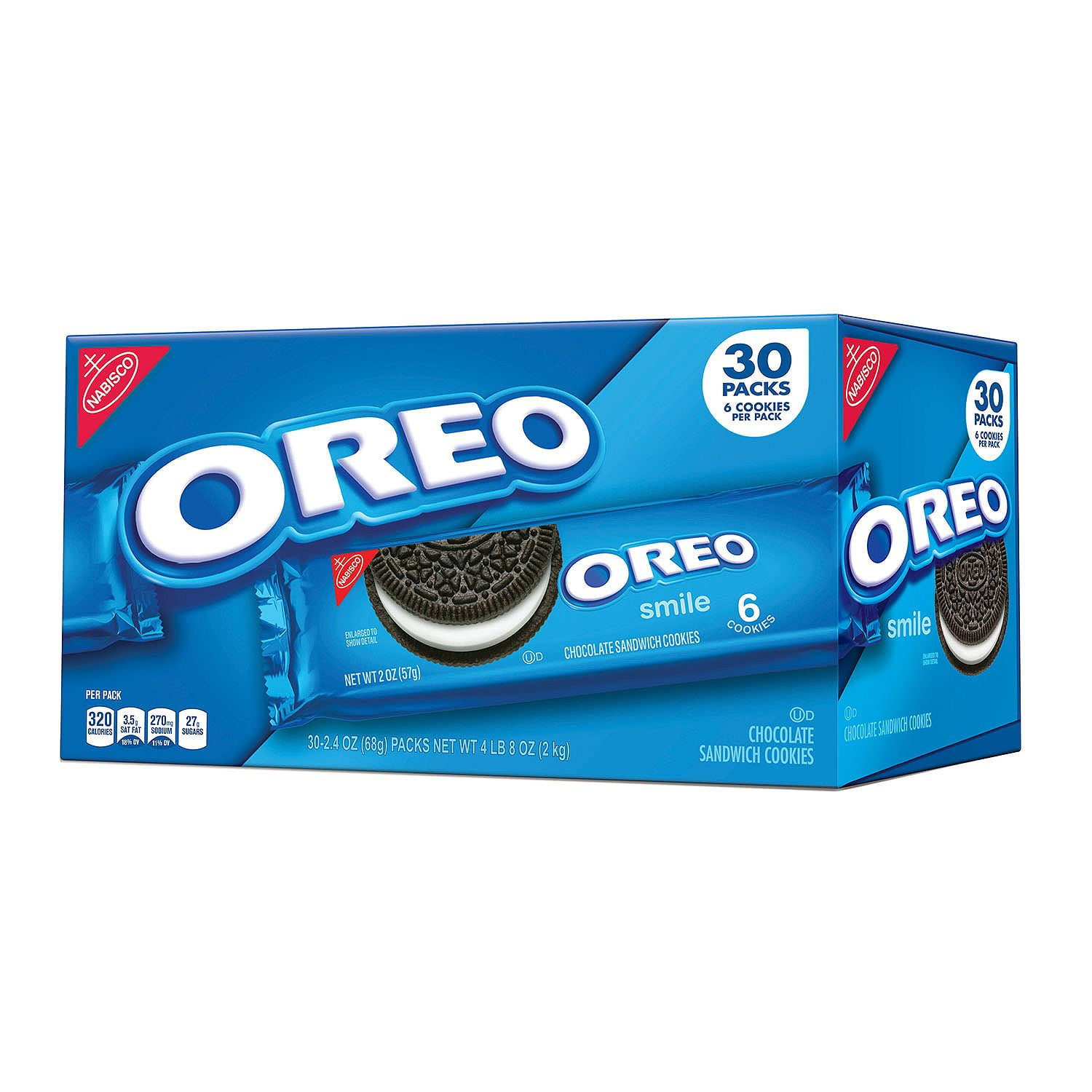 Nabisco Oreo Chocolate Sandwich Cookies - 2.4 oz. each, 30 Pack