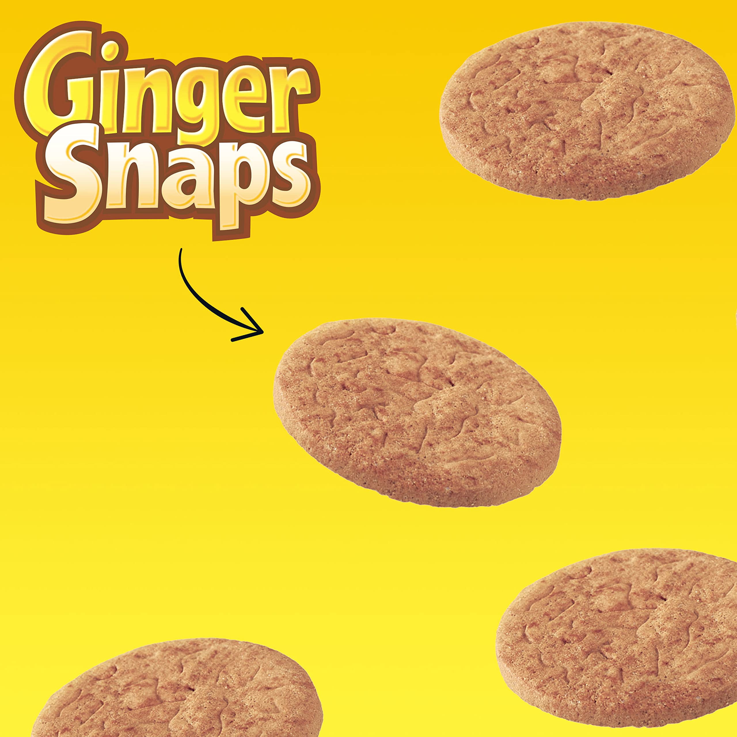 Ginger Snaps Cookies - 6 Boxes, 16 oz Each - Ginger CCF19 Flavor