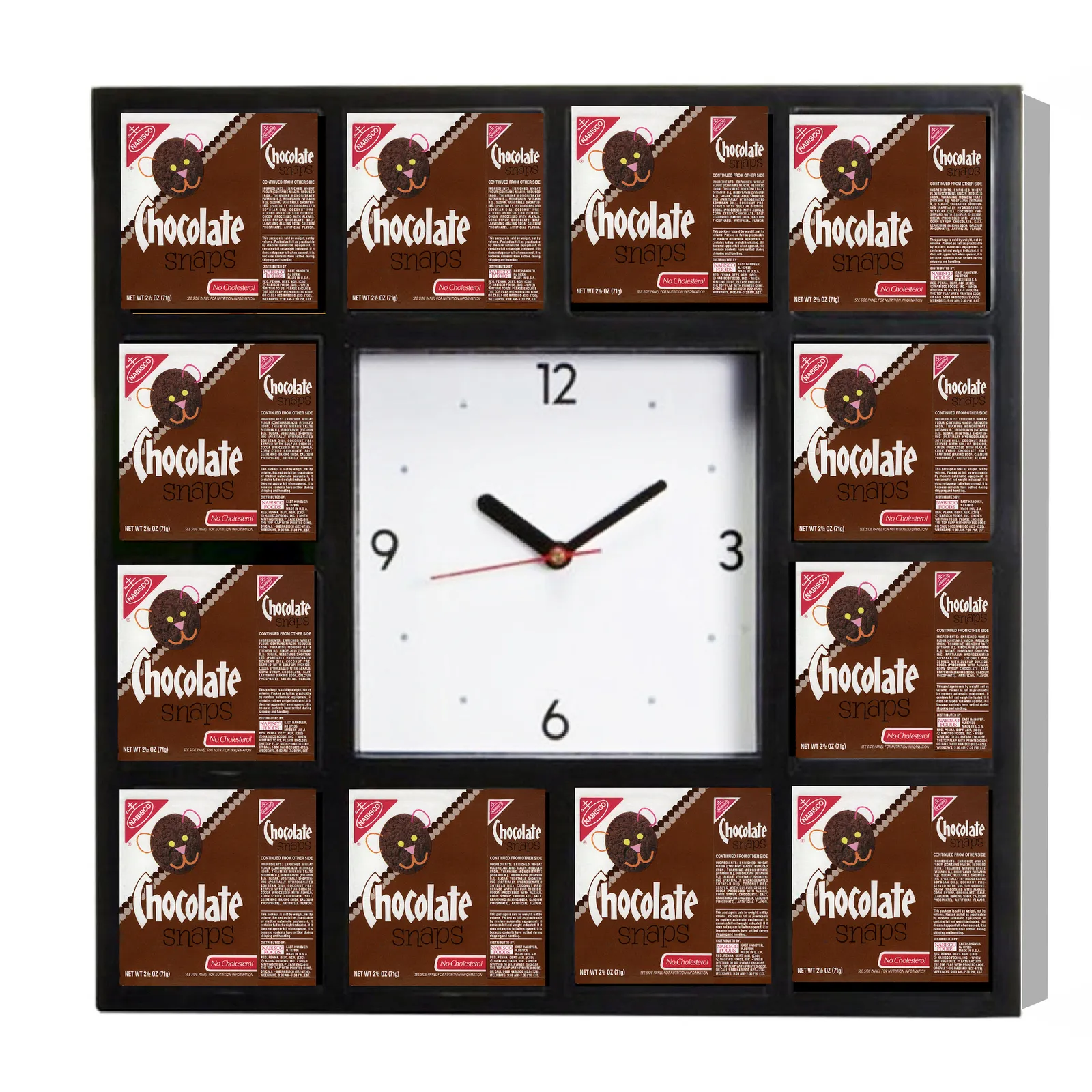 Nabisco Chocolate Snap Cookies Promo Clock - 10.5" Diameter
