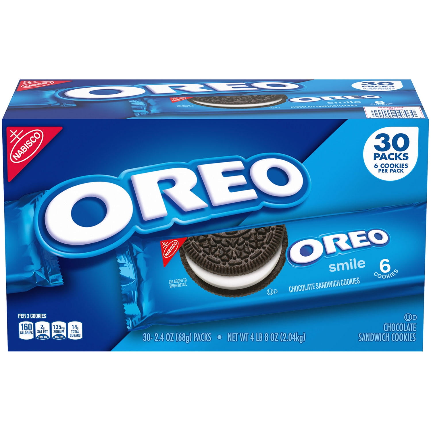 Nabisco Oreo Chocolate Sandwich Cookies - 2.4 oz, 30 Pack