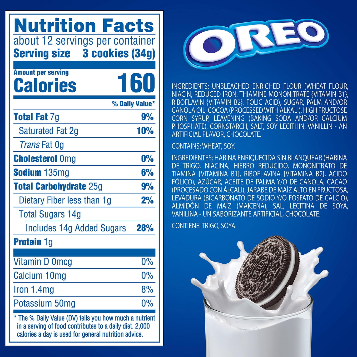 Nabisco Oreo Chocolate Sandwich Cookies - 2.4 oz, 30 Pack