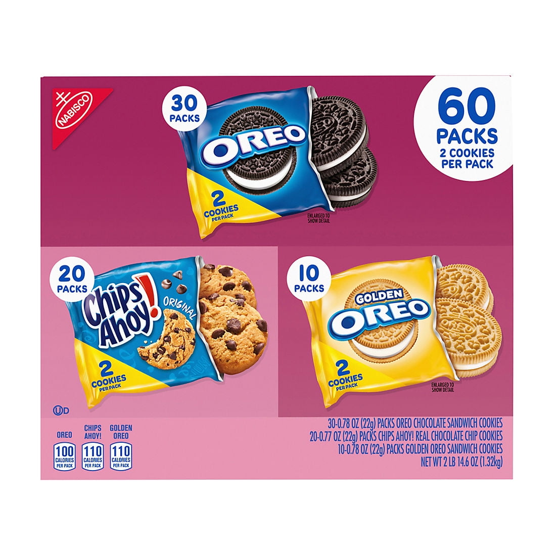 Nabisco Cookie Variety Pack: Oreo & Chips Ahoy! - 60 Pack