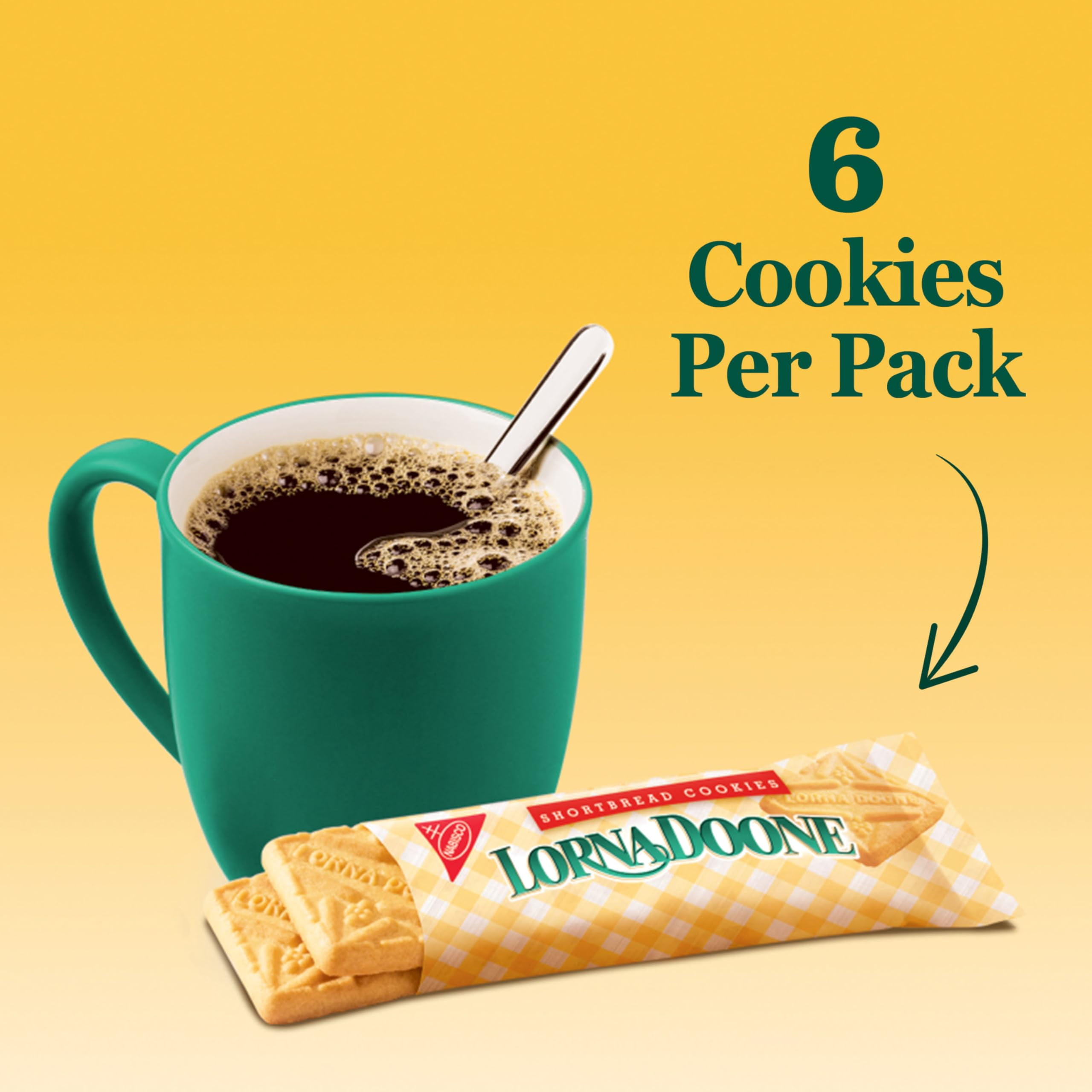 Lorna Doone Shortbread Cookies, 36 Snack Packs, 6 Cookies Per Pack, 12 Boxes