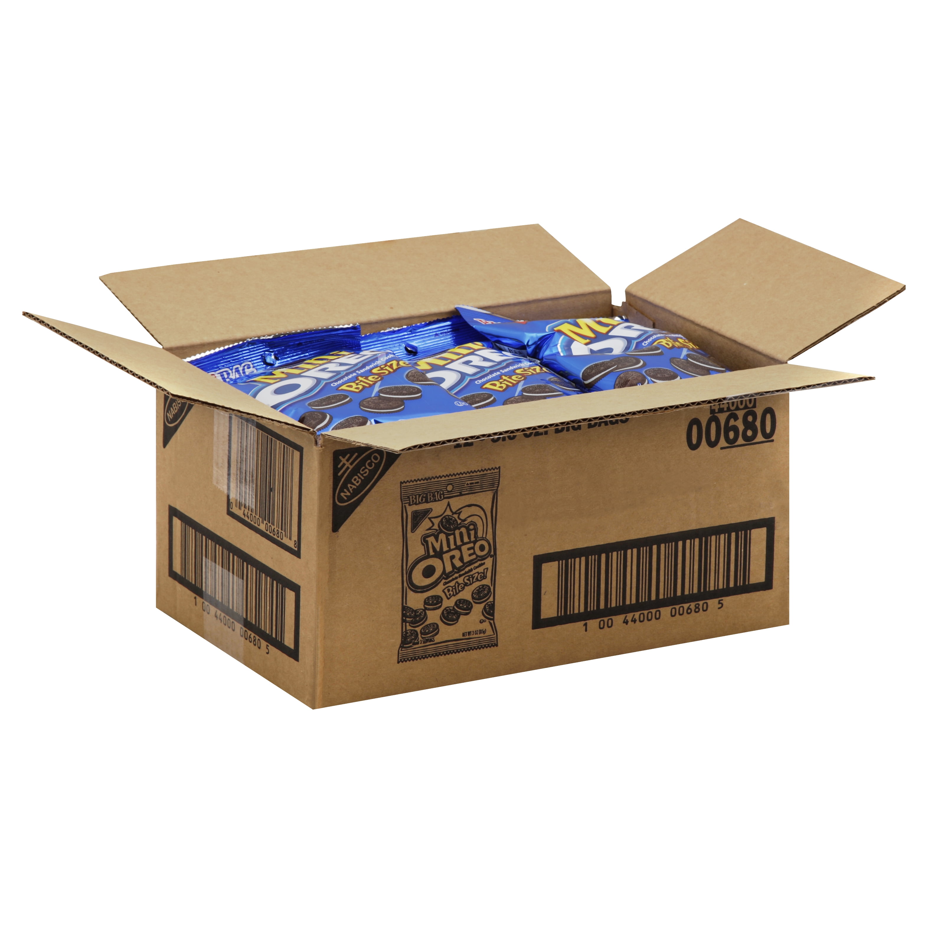 Oreo Big Bag Mini Cookies, 3 oz per Bag, Pack of 12 - Case Price