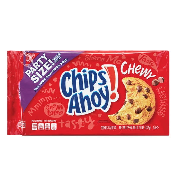 Chewy Chips Ahoy Cookies, 26 oz - Pack of 5 - Ideal for Parties!