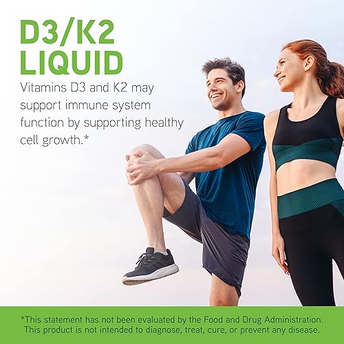 DaVinci Labs D3 K2 Liquid Vitamin Supplement - Bone Health Heart Support Calcium Absorption - 30mL