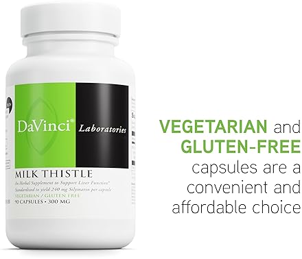 DaVinci Labs Labs Milk Thistle - Liver & Kidney Support - Gluten-Free - 90 Capsules
