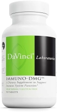 DaVinci Labs Immuno-DMG Supplement for Immune Support - DMG, Maitake, Larch, Beta Glucan - Gluten-Free - 90 Tabs