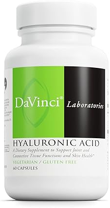 Davinci Labs Hyaluronic Acid Dietary Supplement - Joint, Cartilage, and Skin Support - Gluten-Free - 60 Caps