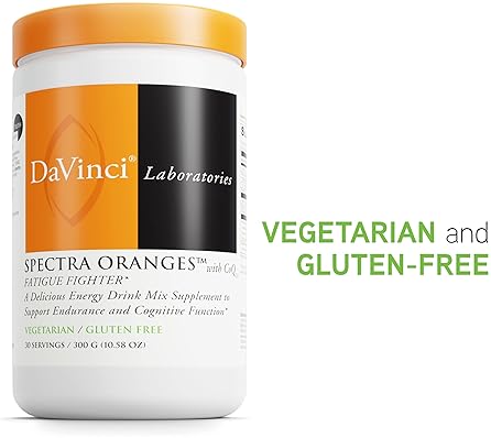 DaVinci Labs Spectra Orange Natural Energy Drink - Endurance & Brain Support - 30 Servings