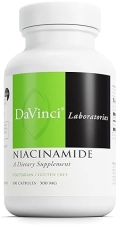 Davinci Labs Niacinamide Supplement - 500mg Vitamin B3 for Circulation & Skin - Gluten-Free - 100 Capsules