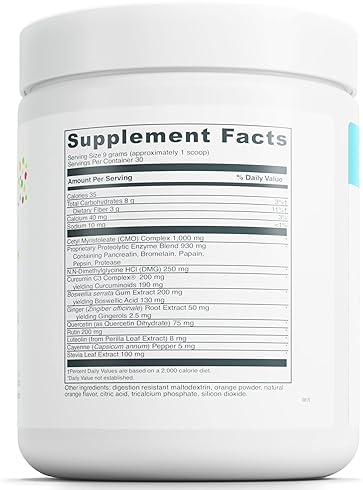 DaVinci Labs Kids Enzflame Powder Drink Mix - Supports Muscle & Joint Health - Orange Flavor - 30 Servings