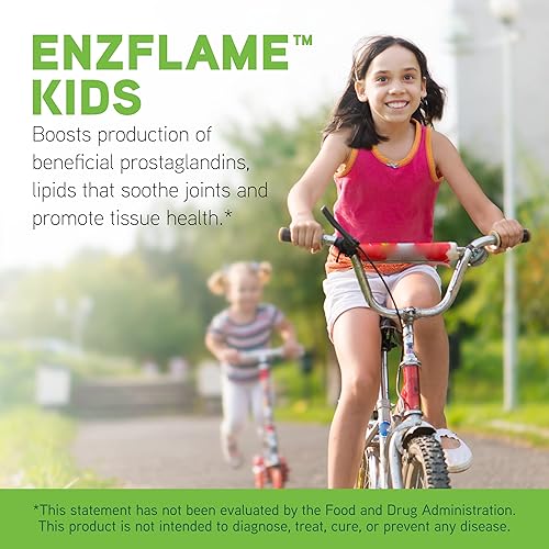 DaVinci Labs Kids Enzflame Powder Drink Mix - Supports Muscle & Joint Health - Orange Flavor - 30 Servings