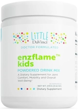 DaVinci Labs Kids Enzflame Powder Drink Mix - Supports Muscle & Joint Health - Orange Flavor - 30 Servings