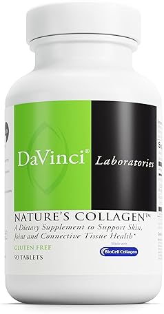 DaVinci Labs Natures Collagen BioCell Supplement - Joint & Skin Health - Gluten-Free - 90 Tablets