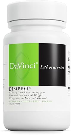 DaVinci Labs DimPro Hormonal Balance Supplement - Vitamin E - Vegetarian - Soy-Free - Gluten-Free - 60 Capsules