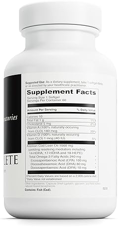 DaVinci Labs SPM Complete Softgels - Immune, Digestive & Joint Health Support - Omega-3 Fatty Acids - Gluten-Free - 60 ct